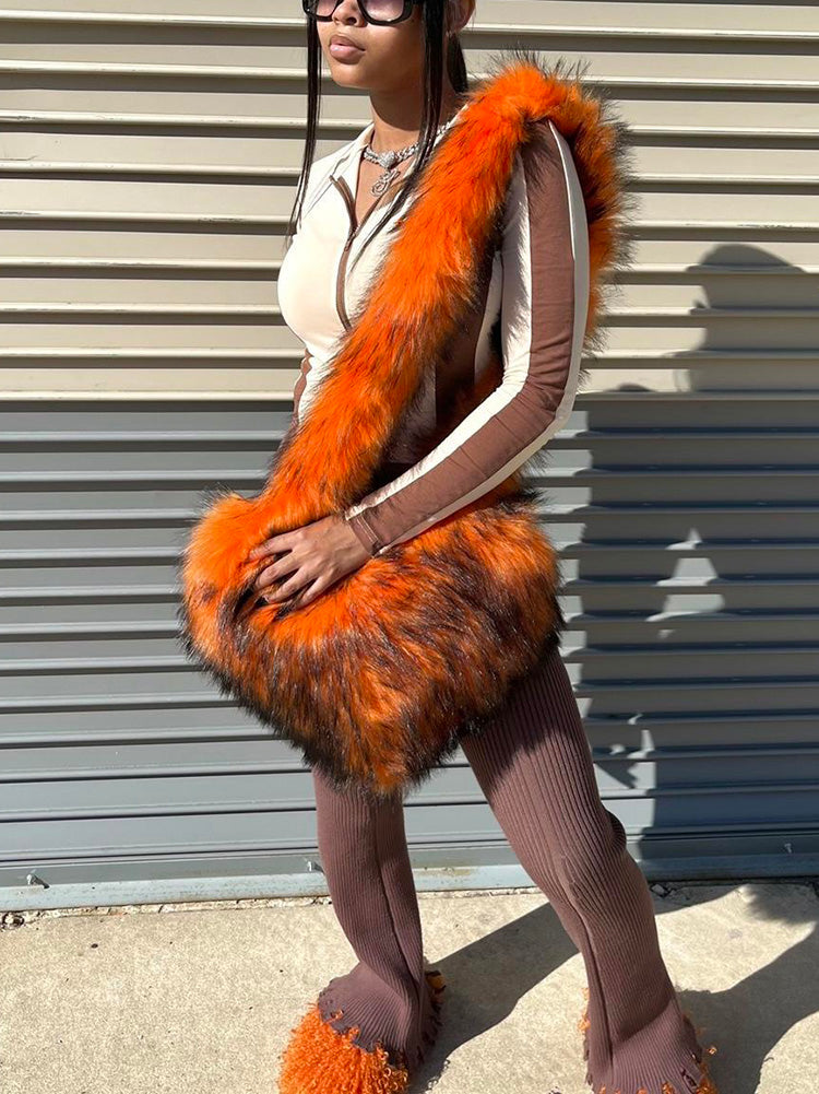 Faux Fur Shoulder Bag