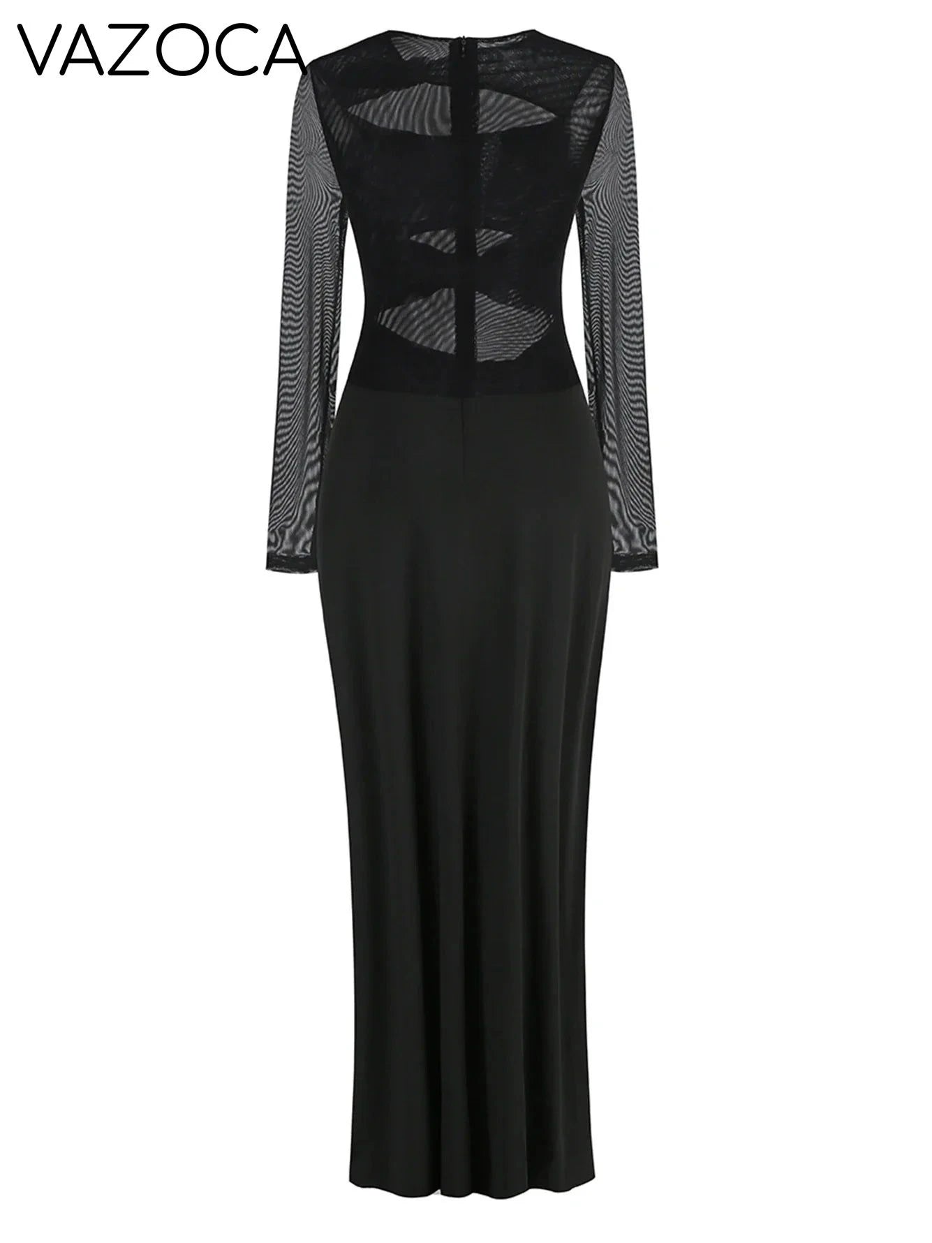 Paris Bow High Slit Maxi Dress