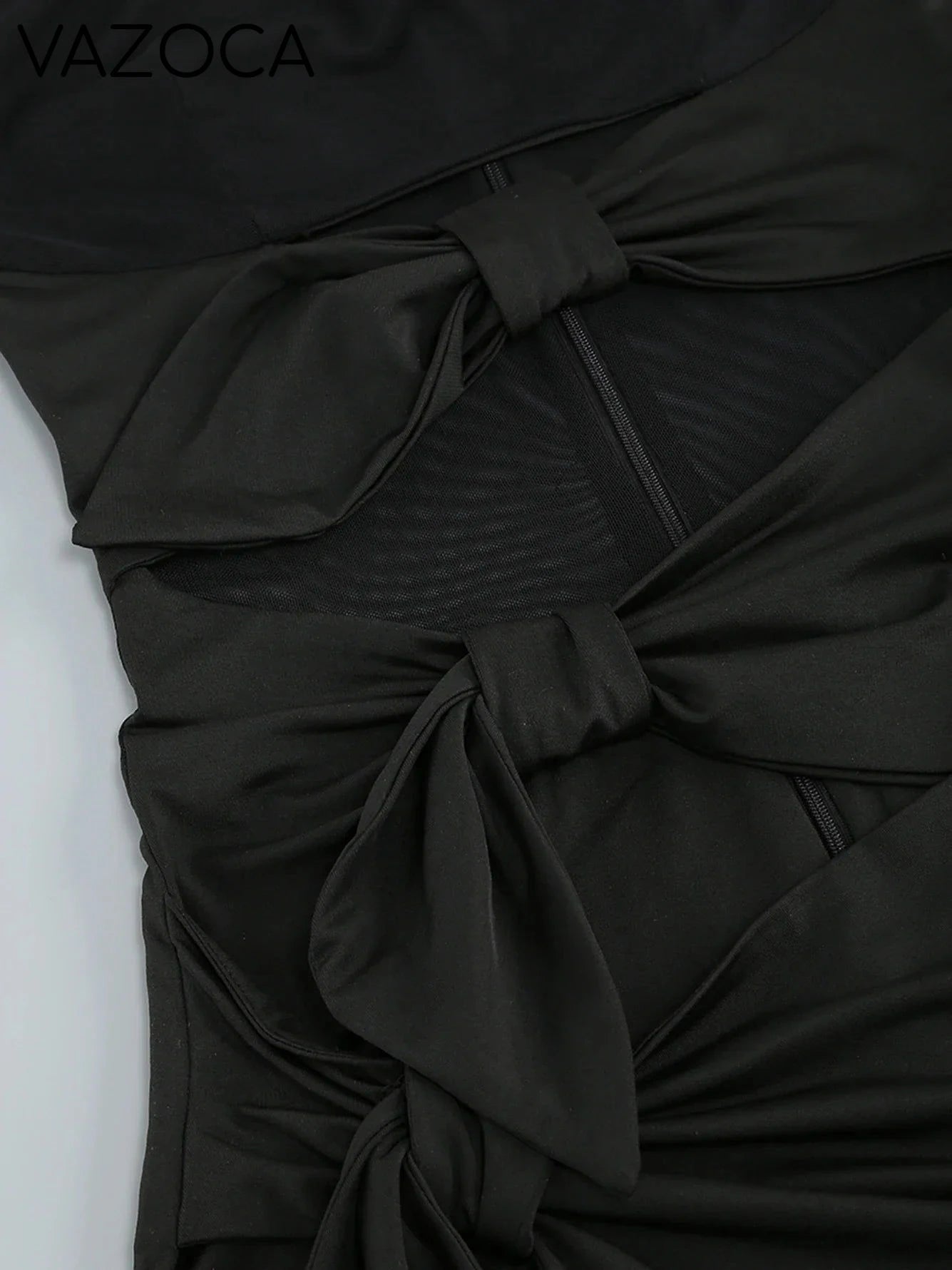 Paris Bow High Slit Maxi Dress
