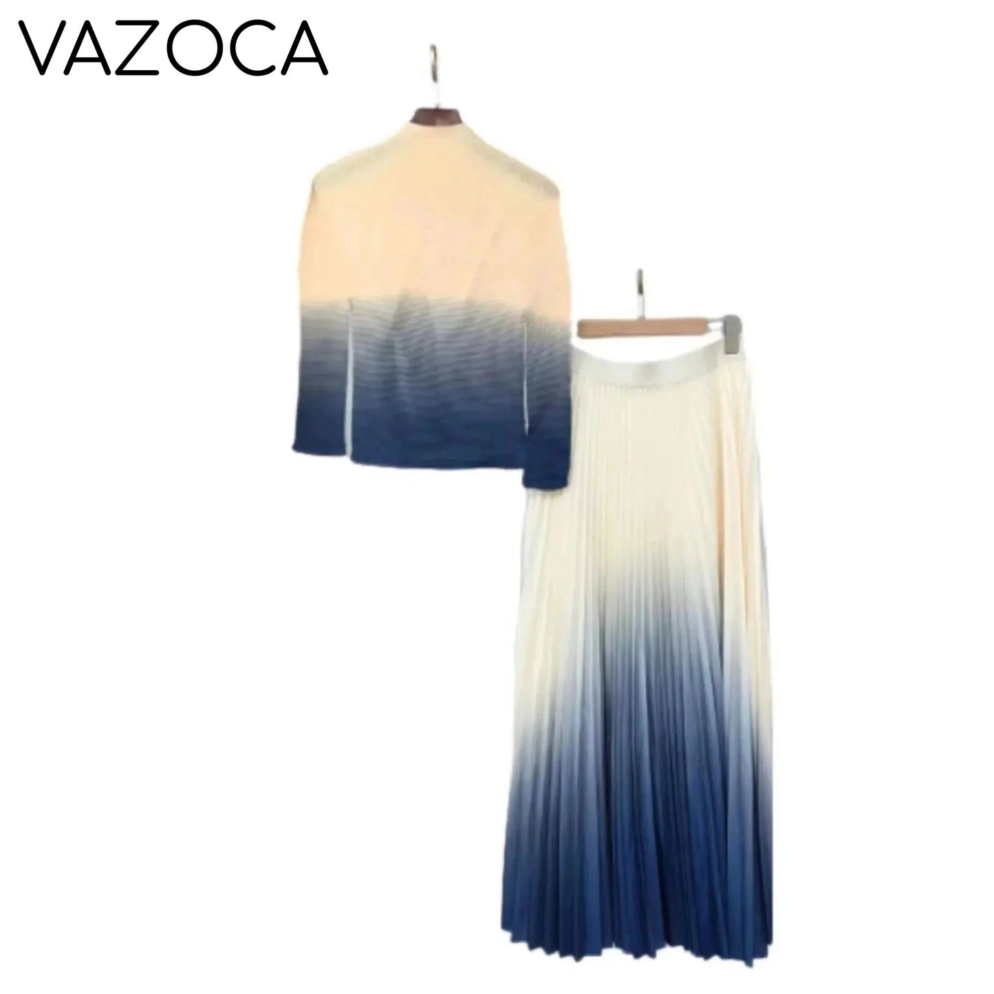 Paris Gradient Pleated Skirt Set