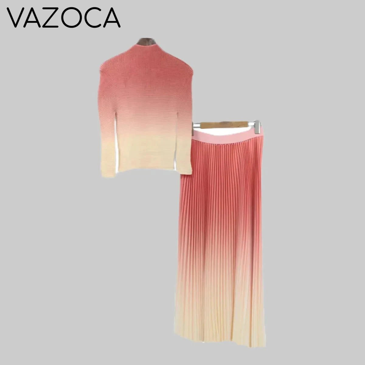Paris Gradient Pleated Skirt Set