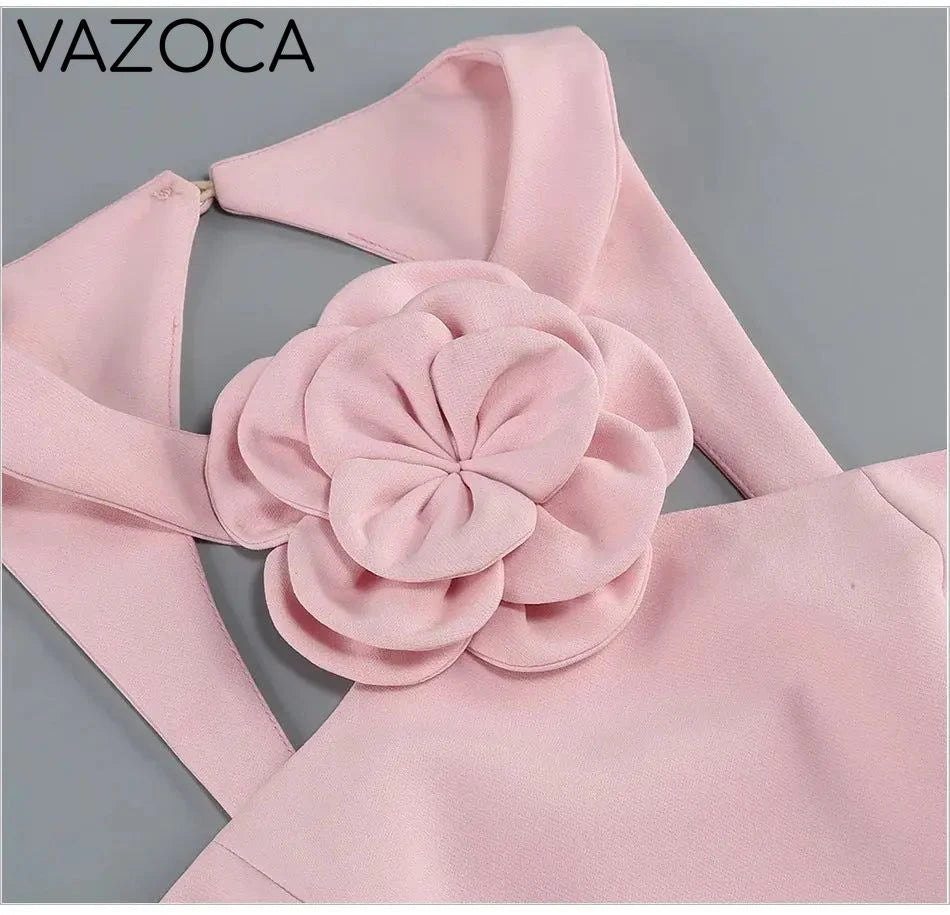 Pink Flower Decorative Skirt Set