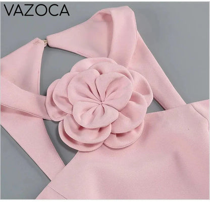 Pink Flower Decorative Skirt Set