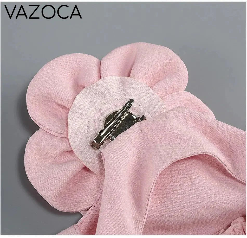 Pink Flower Decorative Skirt Set