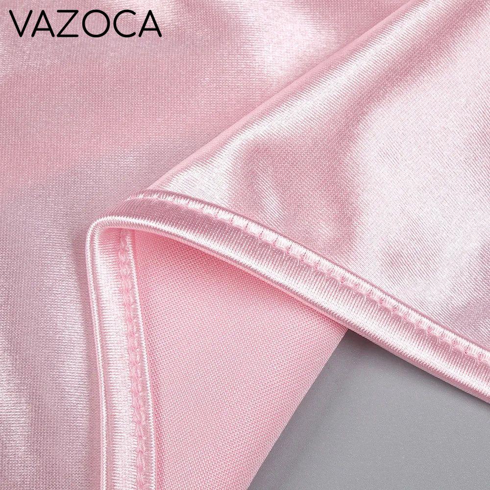 Pink Satin Chiffon Dress