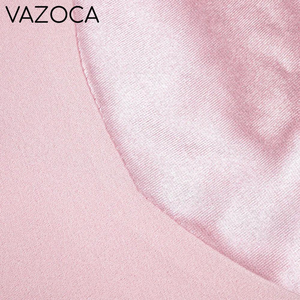 Pink Satin Chiffon Dress