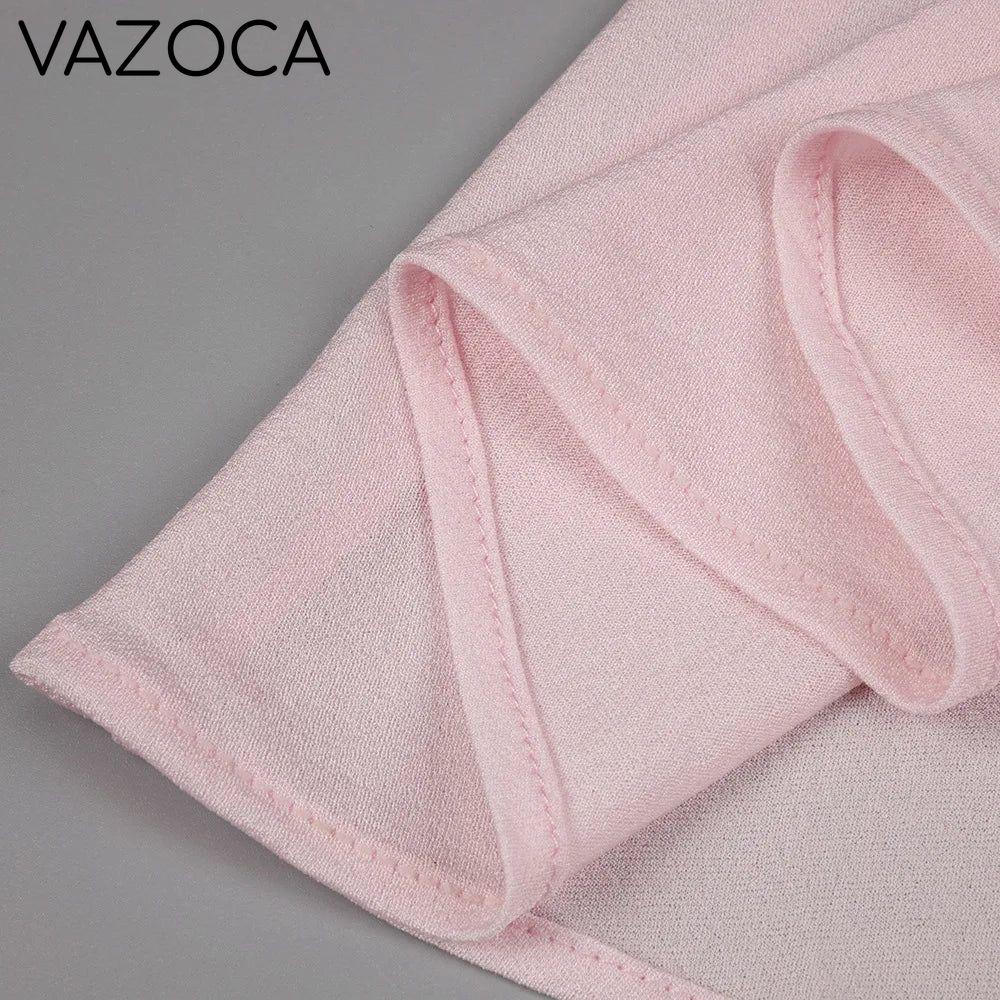 Pink Satin Chiffon Dress