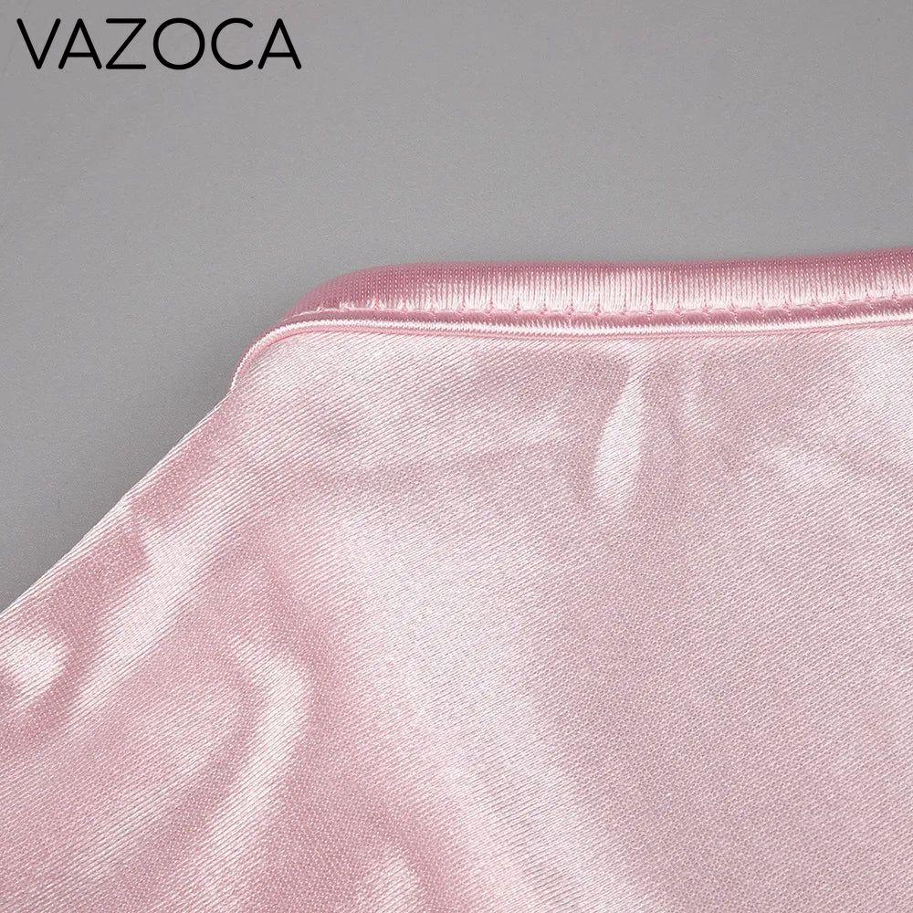 Pink Satin Chiffon Dress