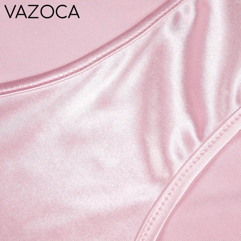 Pink Satin Chiffon Dress