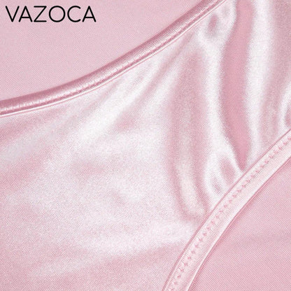 Pink Satin Chiffon Dress