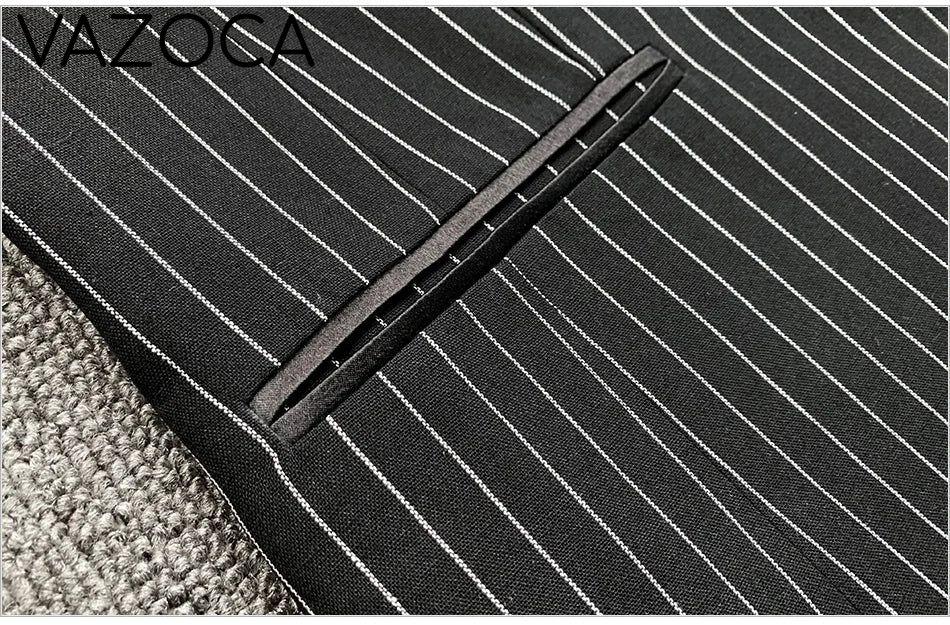Pinstripe Blazer Short Set