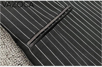 Pinstripe Blazer Short Set