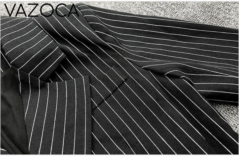 Pinstripe Blazer Short Set