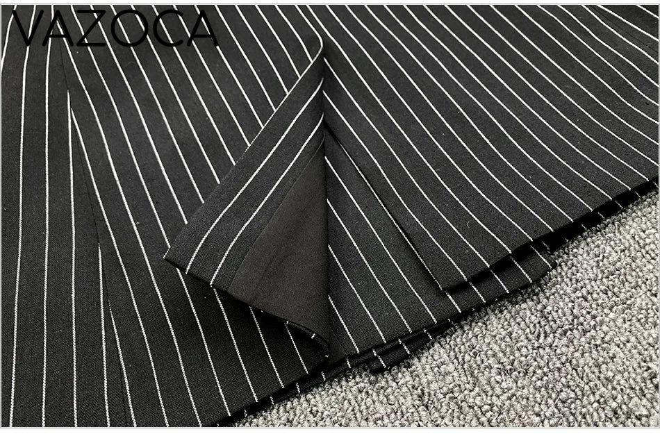 Pinstripe Blazer Short Set