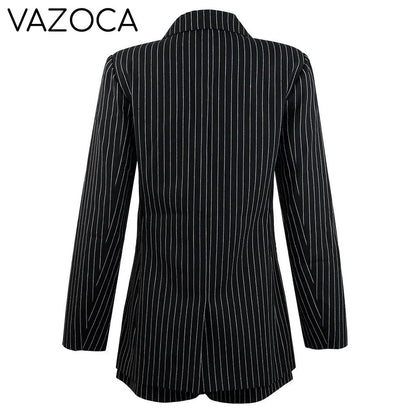Pinstripe Blazer Short Set