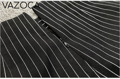 Pinstripe Blazer Short Set