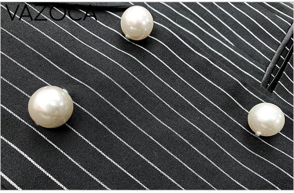 Pinstripe Blazer Short Set