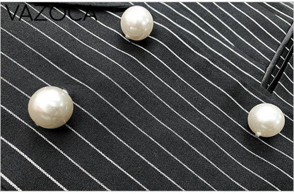 Pinstripe Blazer Short Set