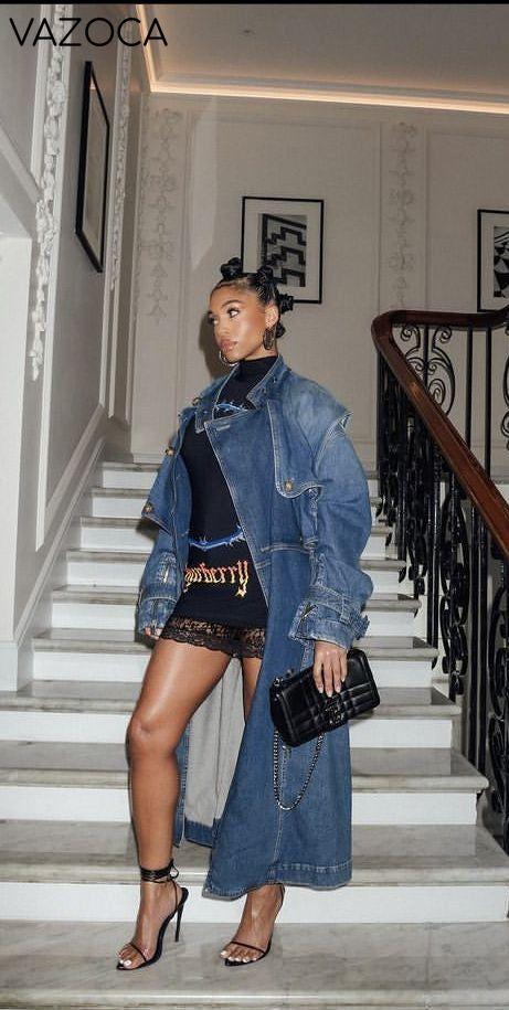 Queen Denim Coat Jacket