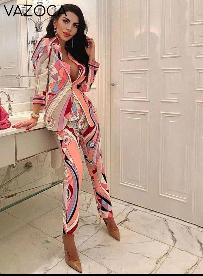 Rachel Blazer & Pants Set