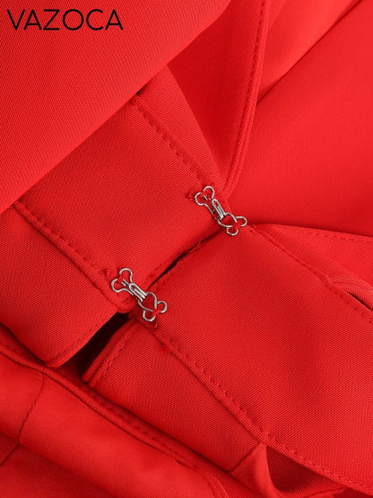 Red Ruby Blazer Pants Set