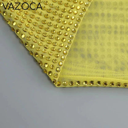 Rhinestone Cutout Bodycon Mini Dresses