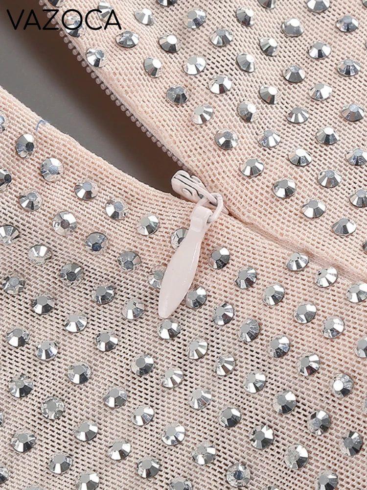 Rhinestone Cutout Bodycon Mini Dresses