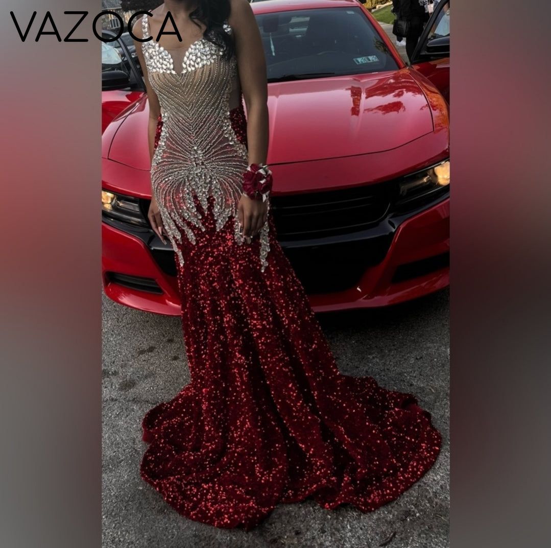 Rissa Sheer Mesh Mermaid Dress