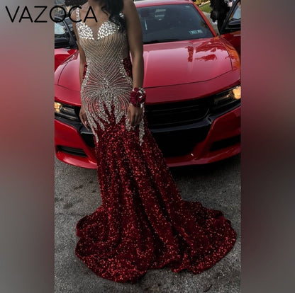 Rissa Sheer Mesh Mermaid Dress