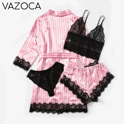 Robe Silk Pajama Set