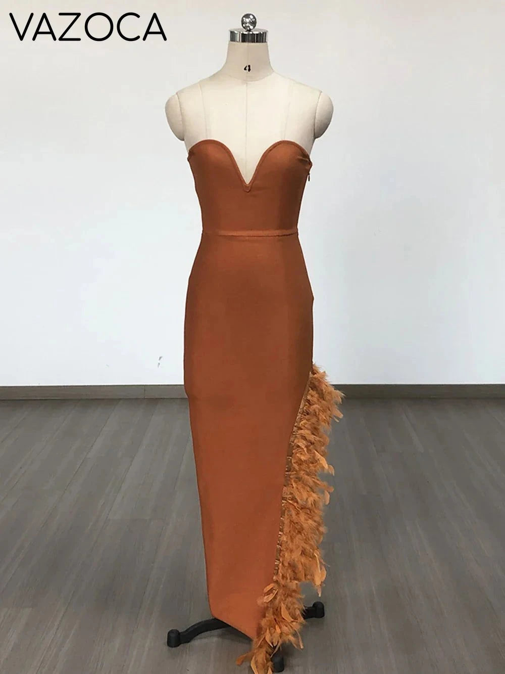 Royce Feather Bandage Maxi Dress