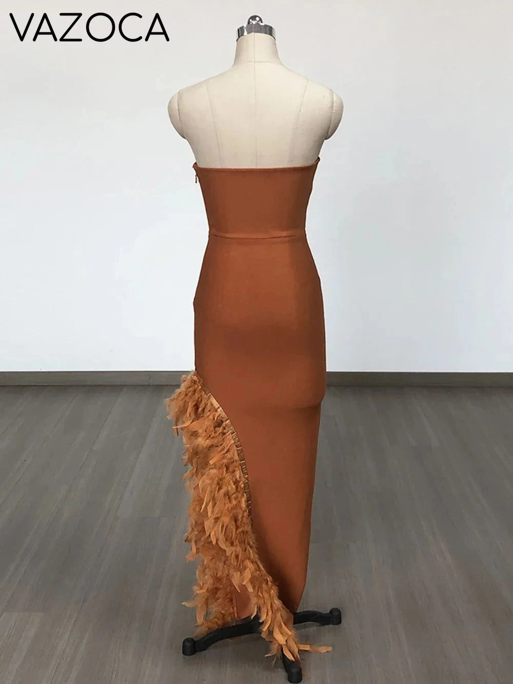 Royce Feather Bandage Maxi Dress