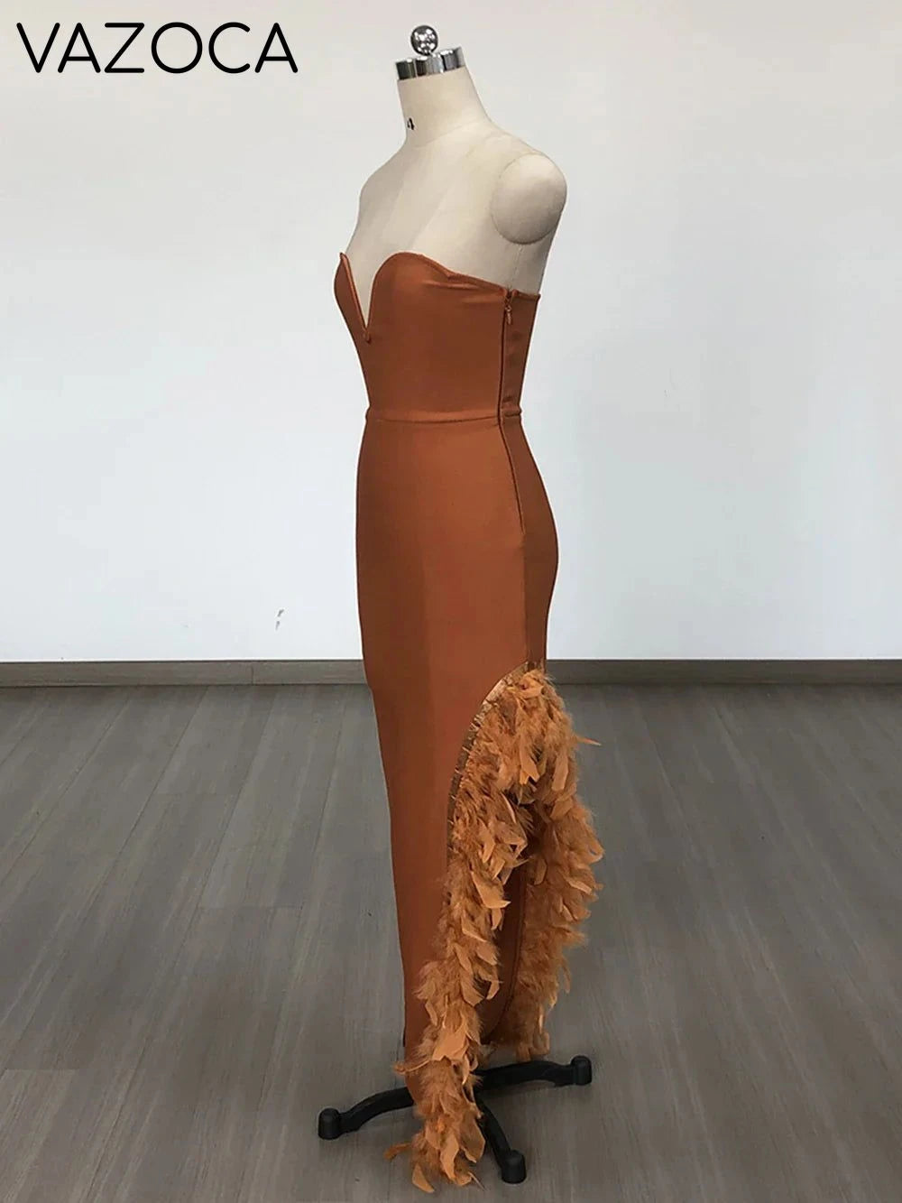 Royce Feather Bandage Maxi Dress