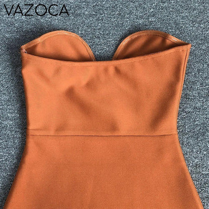 Royce Feather Bandage Maxi Dress