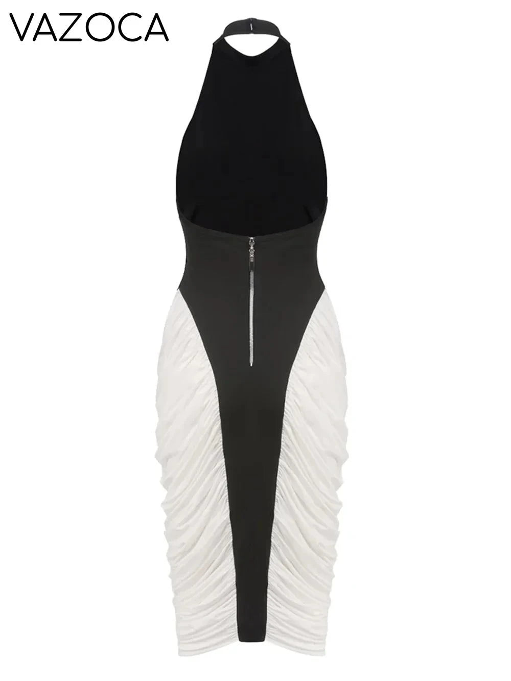 Lorie Pleated Bandage Midi Dress