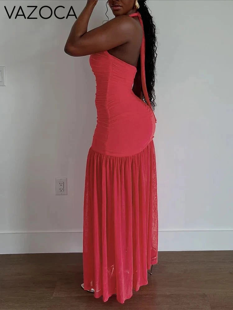 Lisa Ruched Maxi Dress
