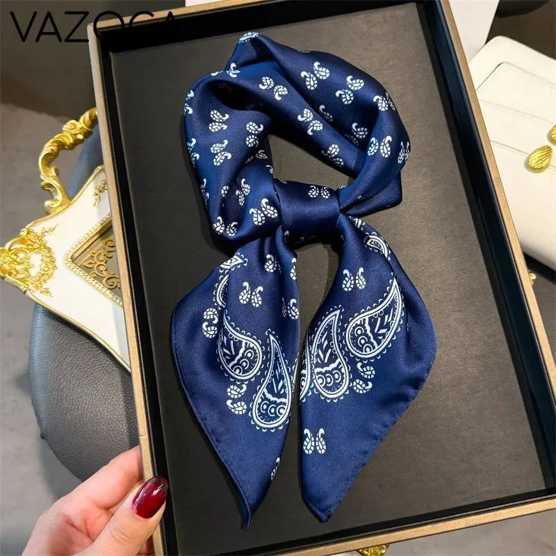 Houndstooth Printed Vintage Headscarf 21 68X68CM