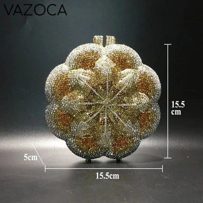 Floral Crystal Clutch Purse