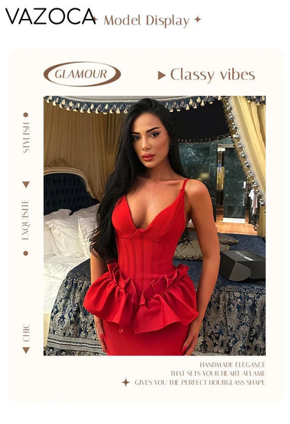 Huda Peplum Bandage Dress
