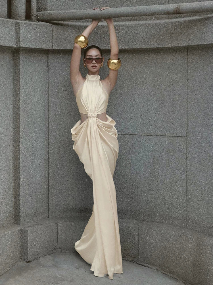 Twist-Cutout Maxi Dress