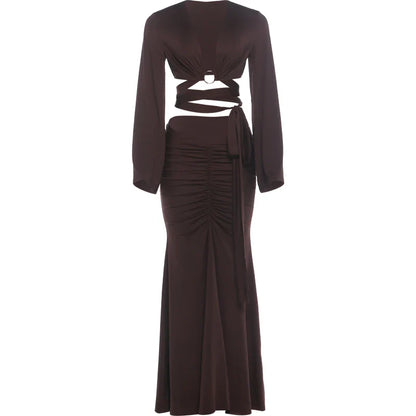 Puff Sleeve Ruched Skirt Set