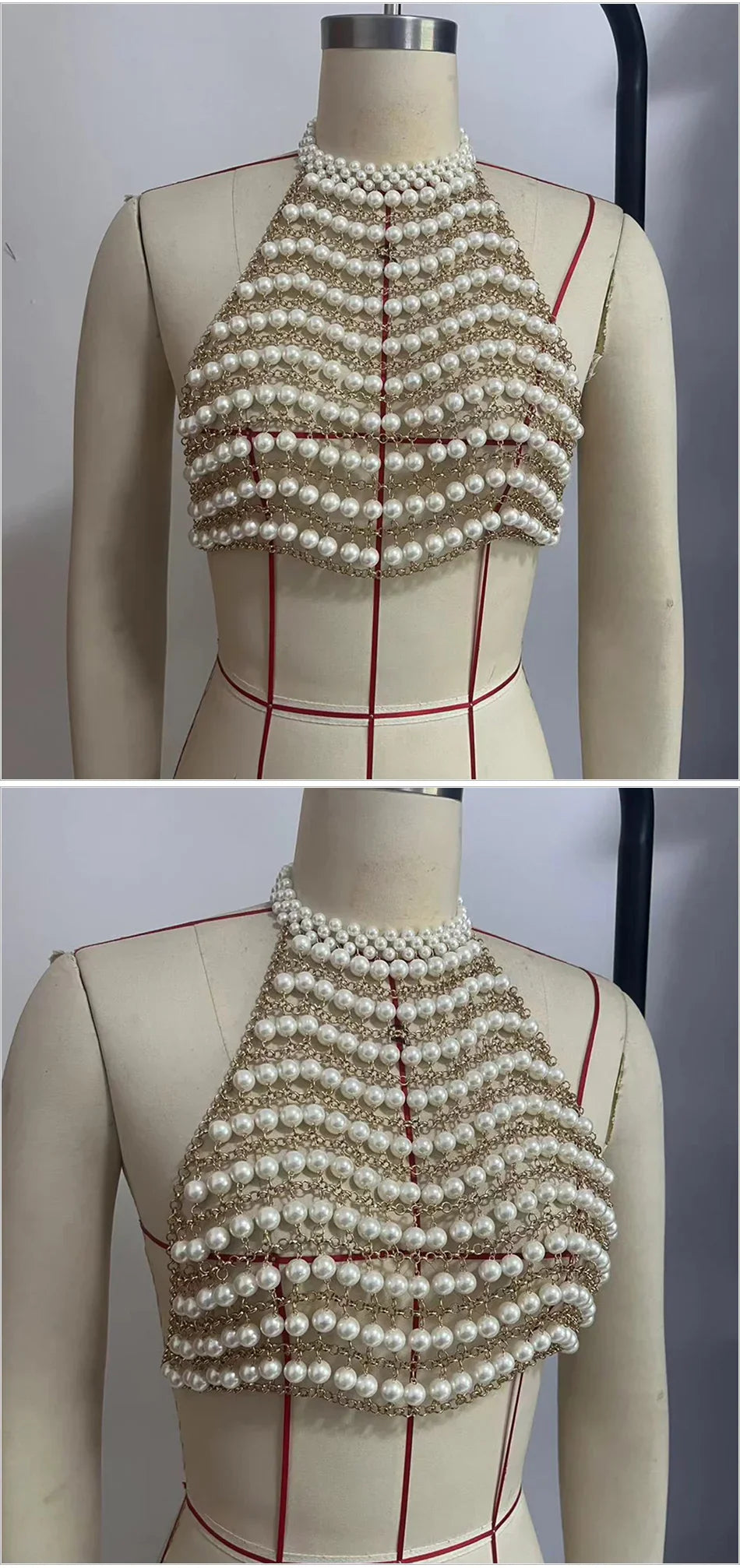 Pearl Embellished Crop Top