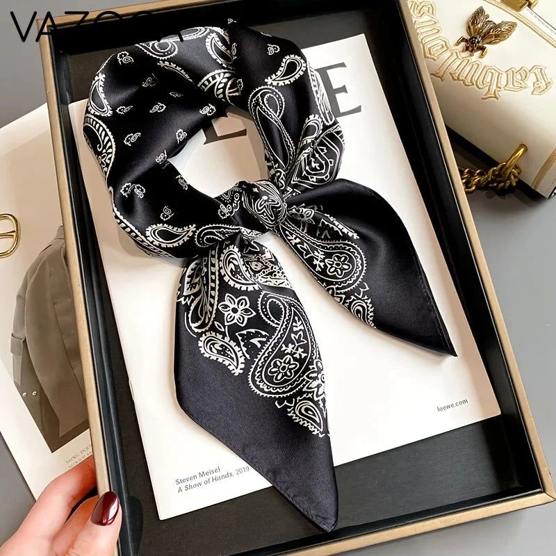 Houndstooth Printed Vintage Headscarf 8 68X68CM
