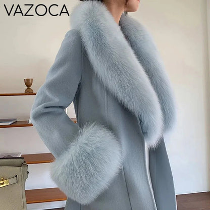 Cashmere Fox Fur Luxury Overcoat