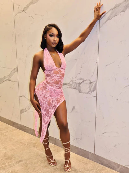 Kara Mesh Mid Skirt Set