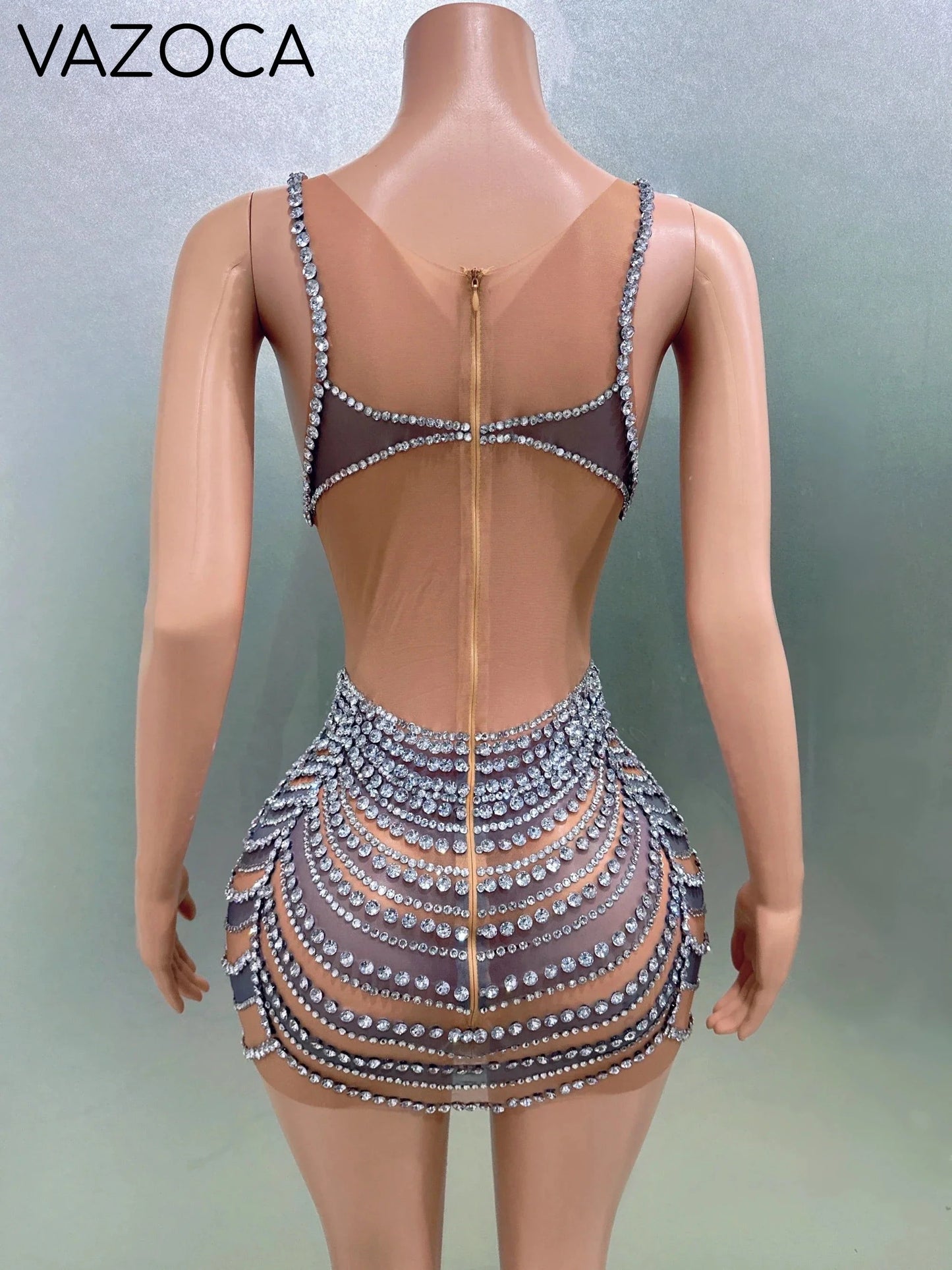Shinning Diamond Mini Dress