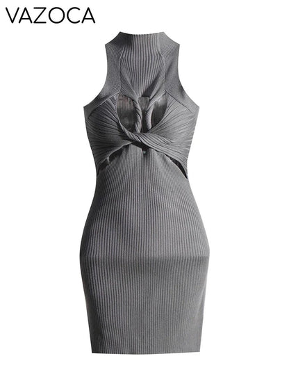 Dearra Knit Mini Dress GRAY
