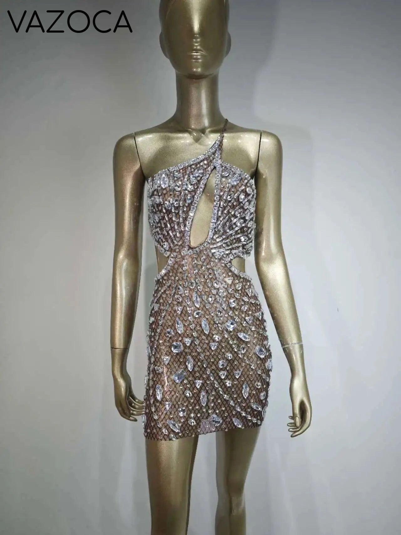 Anaya Mesh Sequins Mini Dress
