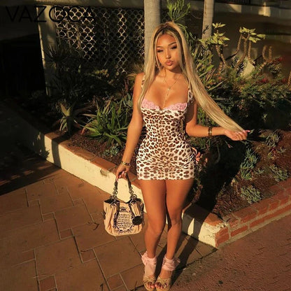 Leopard Lace Mini Dress