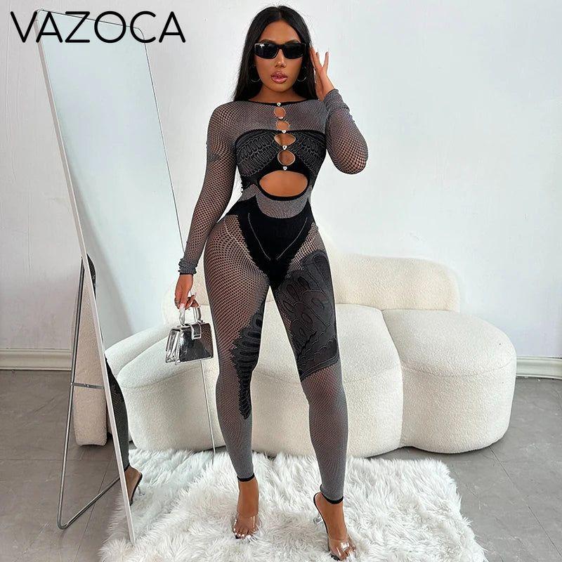 Mesh Cut Out Jumpsuit